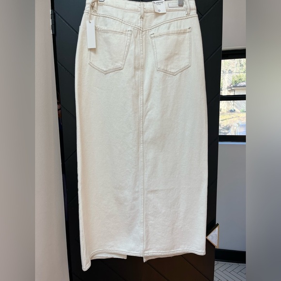 Blank NYC Cream Beige Denim Maxi Skirt women’s size 28 NWT - Picture 9 of 9